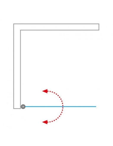 Shower doors TCO1/900 br/glass, 2pcs - 2