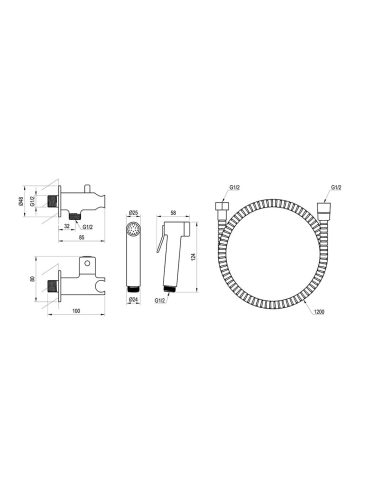 Ravak bidet shower set X070166 - 2