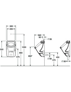 7G 51 Saval 2.0 pisuārs ar paslēptu ūdens pieslēguma... 2