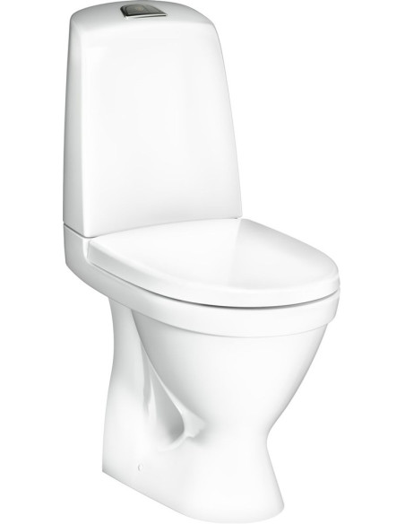 Tualetes pods Nautic 1510, slēpts P veida savienojums, Hygienic Flush mala, duālā skalošana, vāks ar Soft Close/Quick Release, C