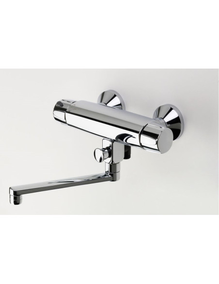 Oras Nova 7447X termostata dušas/vannas jaucējrkāns ar D300 izteku, labais
