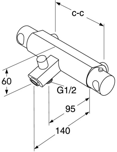 Ūdens maisītājs vannai Coloric termostats Rough...