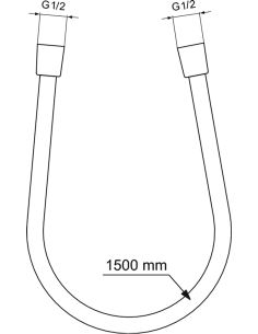 Ideal Standard IdealFlex dušas šļūtene, L1500 2