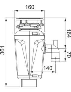ELITE SLIM 50- Atkritumu smalcinātājs, jauda 0.5Hp - 1 2