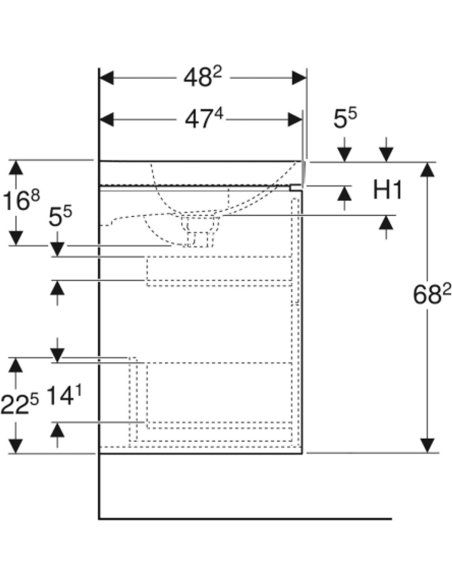 Ifö Sense Art izlietne ar plauktiem, apakšskapi, divas atvilktnes, komplekts, dabīgs ozolkoks, melamīns, koksnes struktūra, balt