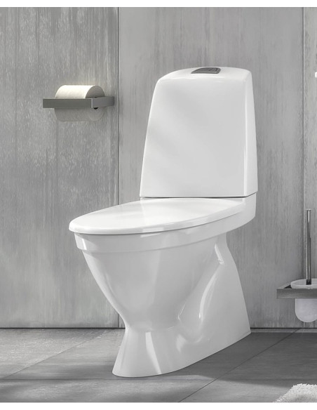 Tualetes pods Nautic 1500, slēpts S veida savienojums, Hygienic Flush mala, duālā skalošana, vāks ar Soft Close/Quick Release, C