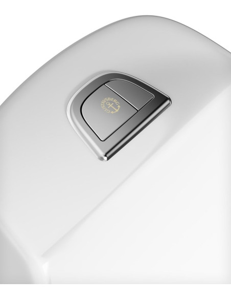 Tualetes pods Nautic 1500, slēpts S veida savienojums, Hygienic Flush mala, duālā skalošana, vāks ar Soft Close/Quick Release, C