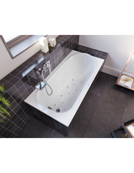 Columbia Rihopool burbuļvanna 160x75cm Air, labā puse, high gloss white - 2