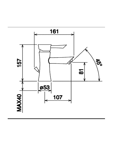 Keraam. valamusegisti koos äravool17001, KONVEX - 2