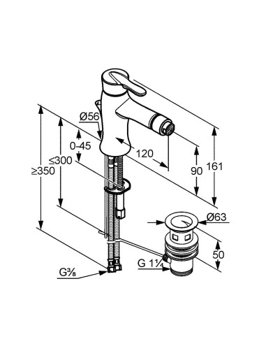Bidet faucet 542160575, AMPHORA - 2