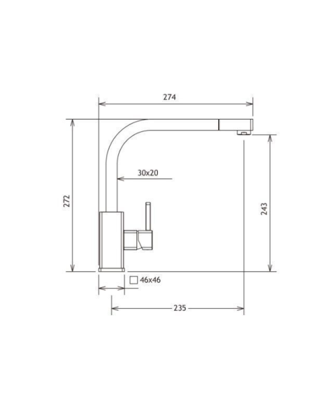 Kitchen sink faucet with pull-out spray 28881 C, JAVA - 2