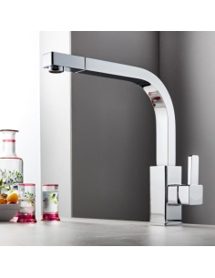 Kitchen sink faucet with pull-out spray 28881 C, JAVA - 4