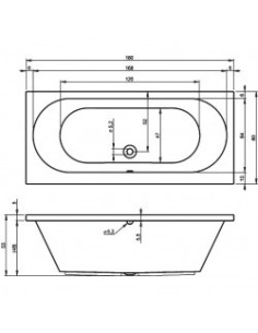 Carolina acryl bathtub 180x80, high gloss white 2
