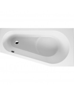 Delta acryl bathtub 150x80, left, high gloss white