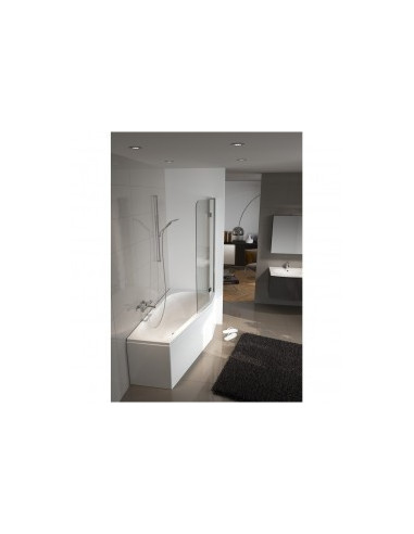 Delta acryl bathtub 150x80, left, high gloss white