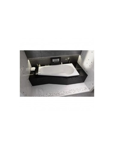 Delta acryl bathtub 160x80, left, high gloss white