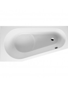 Delta acryl bathtub 160x80, right, high gloss white