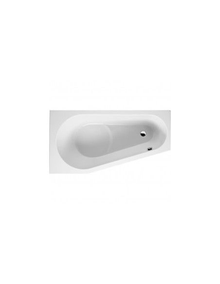 Delta acryl bathtub 160x80, right, high gloss white