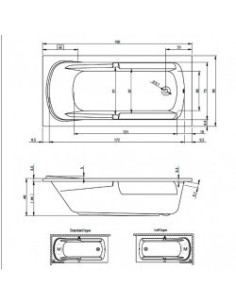 Future acryl bathtub 190x90, high gloss white 2