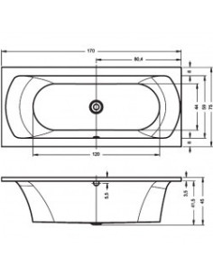 Lima acryl bathtub 170x75, high gloss white 2