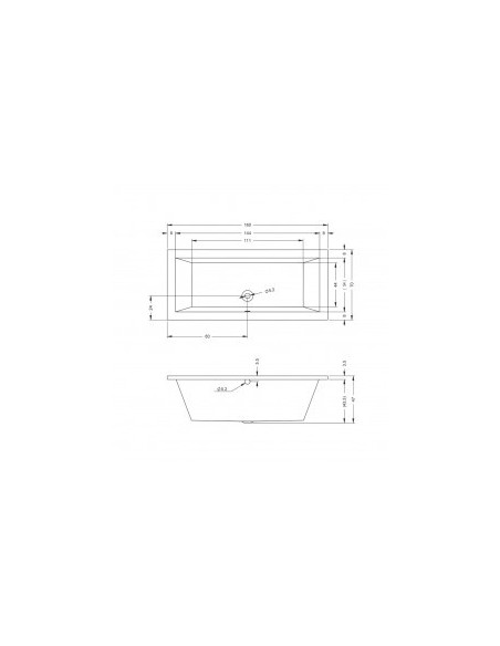 Lusso acryl bdad 160x70, high gloss white