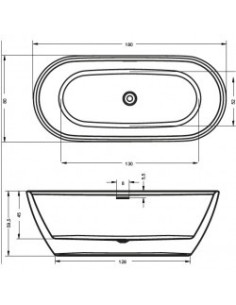 Inspire freestanding bathtub 180x80 compleet, high gloss... 2