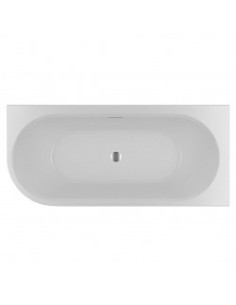 Desire corner bathtub 184x84 left compleet, high gloss white