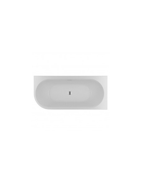 Desire corner bathtub 184x84 left compleet, high gloss white