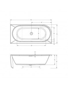 Desire corner bathtub 184x84 left compleet, high gloss white 2