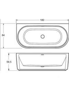 Desire B2W 180x84 compleet, high gloss white 2