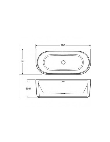 Desire B2W 180x84 compleet, high gloss white