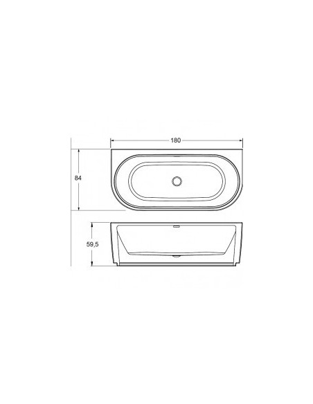 Desire B2W 180x84 compleet, high gloss white