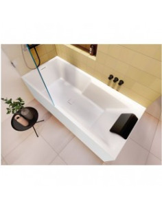 Still Shower 180x80 right PL&PL, high gloss white