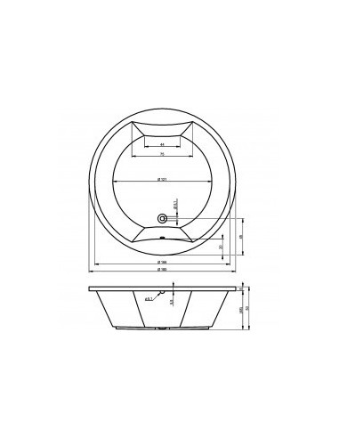 Colorado acryl bathtub Diameter 180, high gloss...