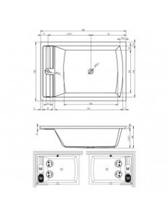 Savona acryl bathtub 190x130, high gloss white 2