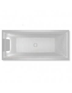 Still Square bathtub 170x75 Fall chr Pill L, white/chrome