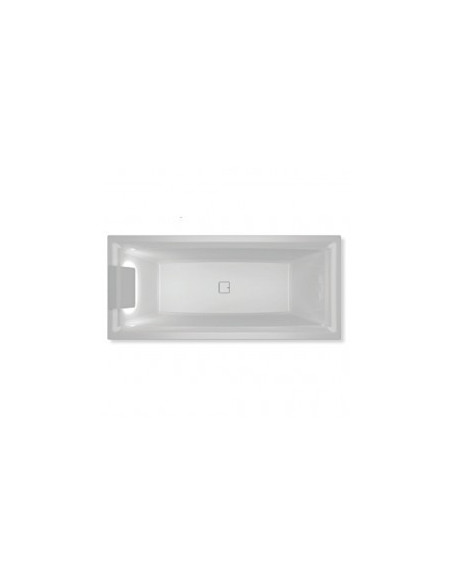 Still Square bathtub 170x75 Fall chr Pill L, white/chrome