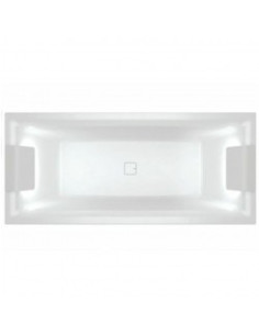 Still Square bathtub 170x75 Fall Chr Pill L+R, white/chrome