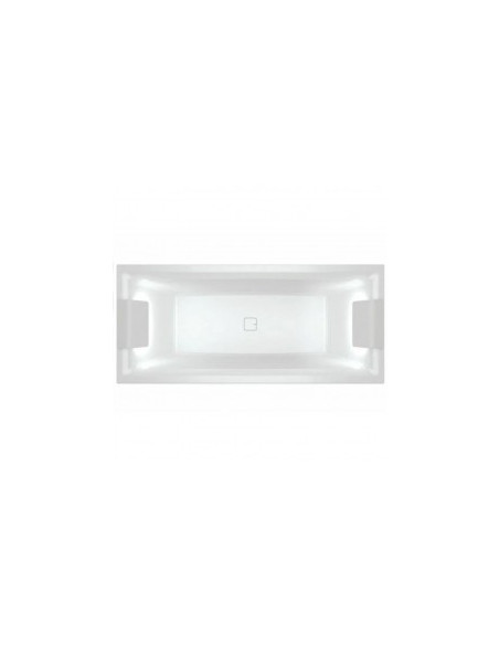 Still Square bathtub 170x75 Fall Chr Pill L+R, white/chrome