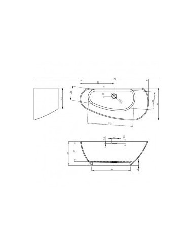 Riho Granada Solid Surface freestanding bathtub...