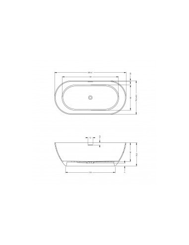 Bilbao solid bad incl sifon, 170x80, moss green