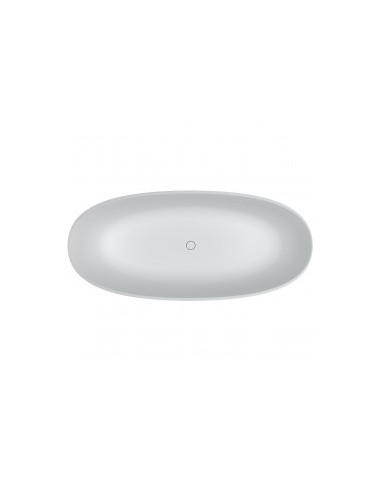Oval solid bad 175x80, white mat