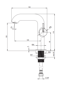 Deante Silia izlietnes krāns, ar taisnstūra snīpi BQS_C24M 2