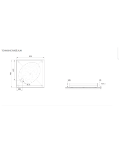 PAA dušas paliktnis ART KV 90 - 3 2