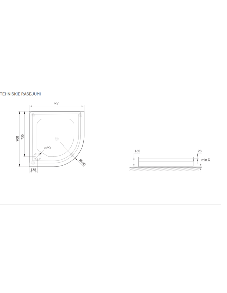 PAA dušialus CLASSIC RO 90 R 500 - 5
