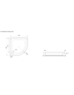 PAA dušas paliktnis CLASSIC RO 90 R 550 - 4 2
