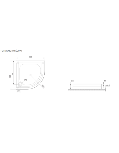 PAA dušialus CLASSIC RO 90 R 550 - 1