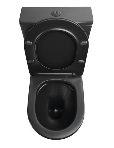 PACO RIMLESS WC-pott sisseehitatud ühendusega, matt must, PC1012WRB - 4