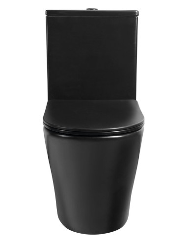 PACO RIMLESS toilet bowl with built-in connection, black matte, PC1012WRB - 5