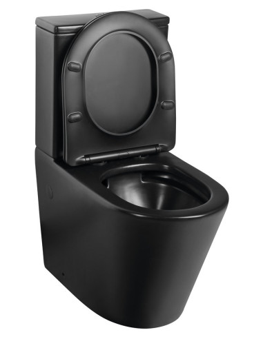 PACO RIMLESS WC-pott sisseehitatud ühendusega, matt must, PC1012WRB - 6